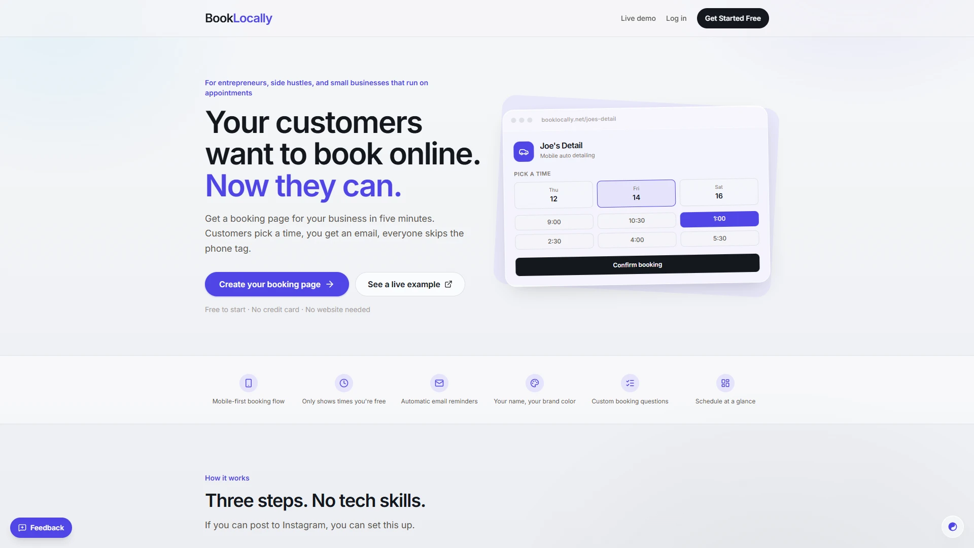 BookLocally — interface screenshot
